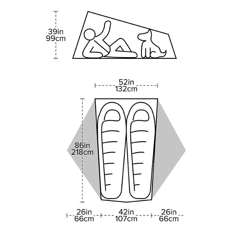 BIG AGNES Tiger Wall UL2 Bikepack Solution Dye Tent