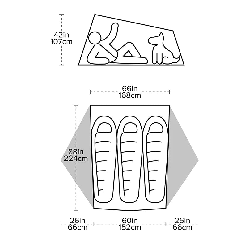 BIG AGNES Tiger Wall UL3 Bikepack Solution Dye Tent