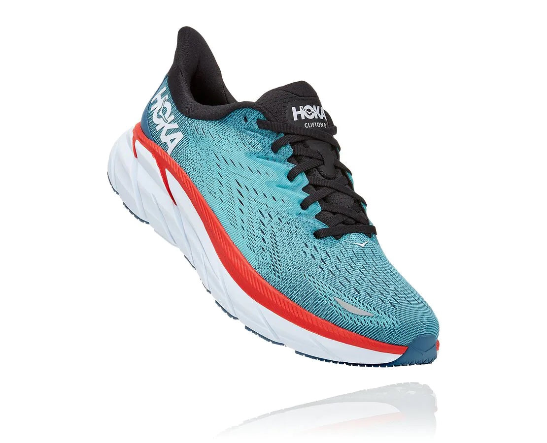 Hoka Clifton 8 Running Shoes Men s 14 Real Teal Aquarelle